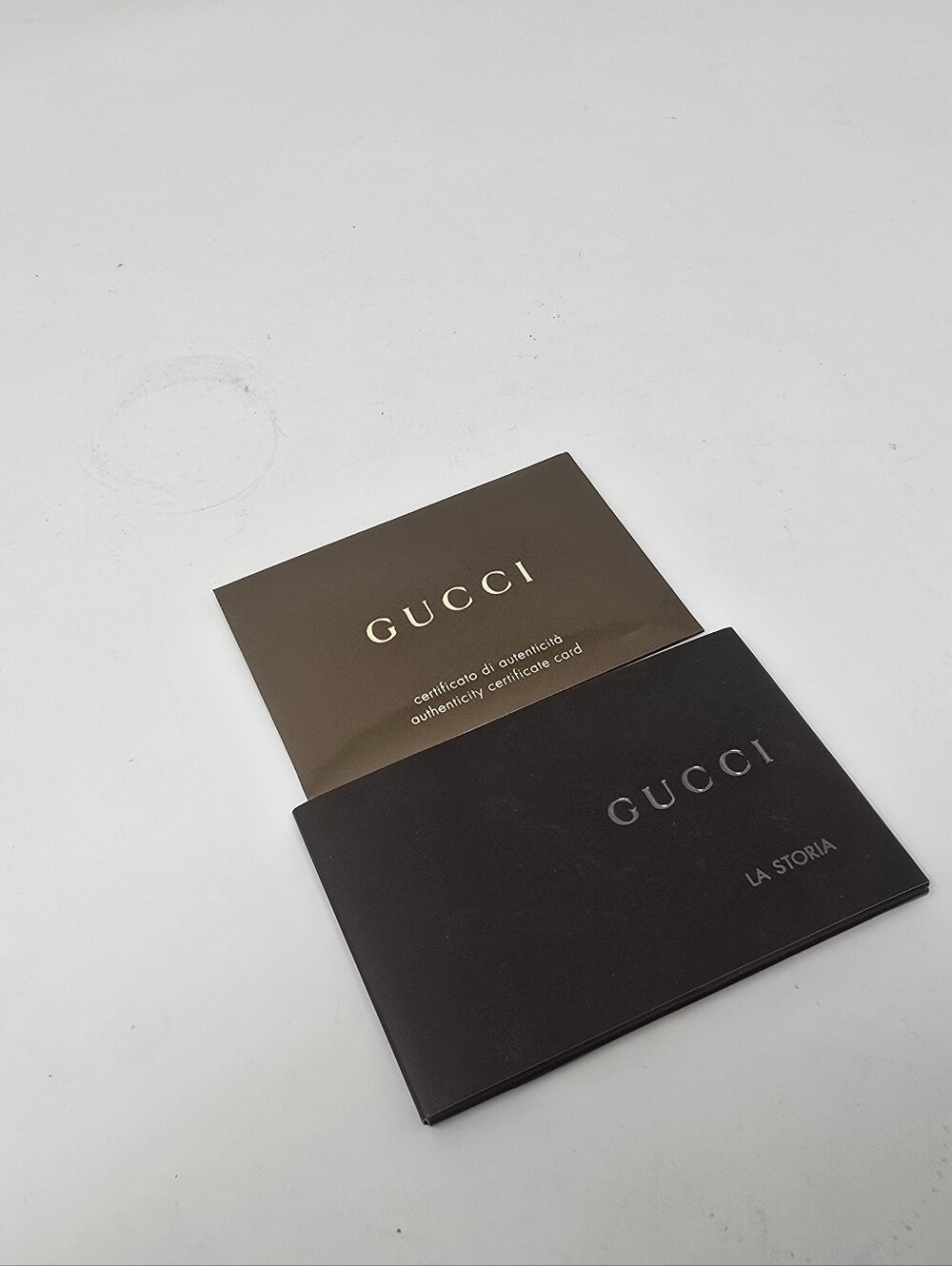 Gucci Certification of Authenticity Card + Mini Booklet La Storia